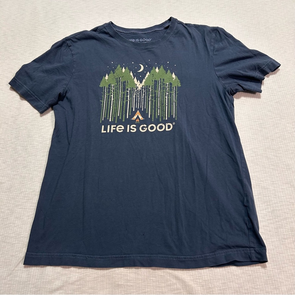 Life Is Good Blue and Green Nature‎ Tee